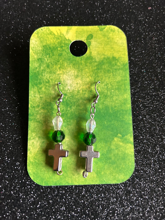 Suncatching + green cross dangle