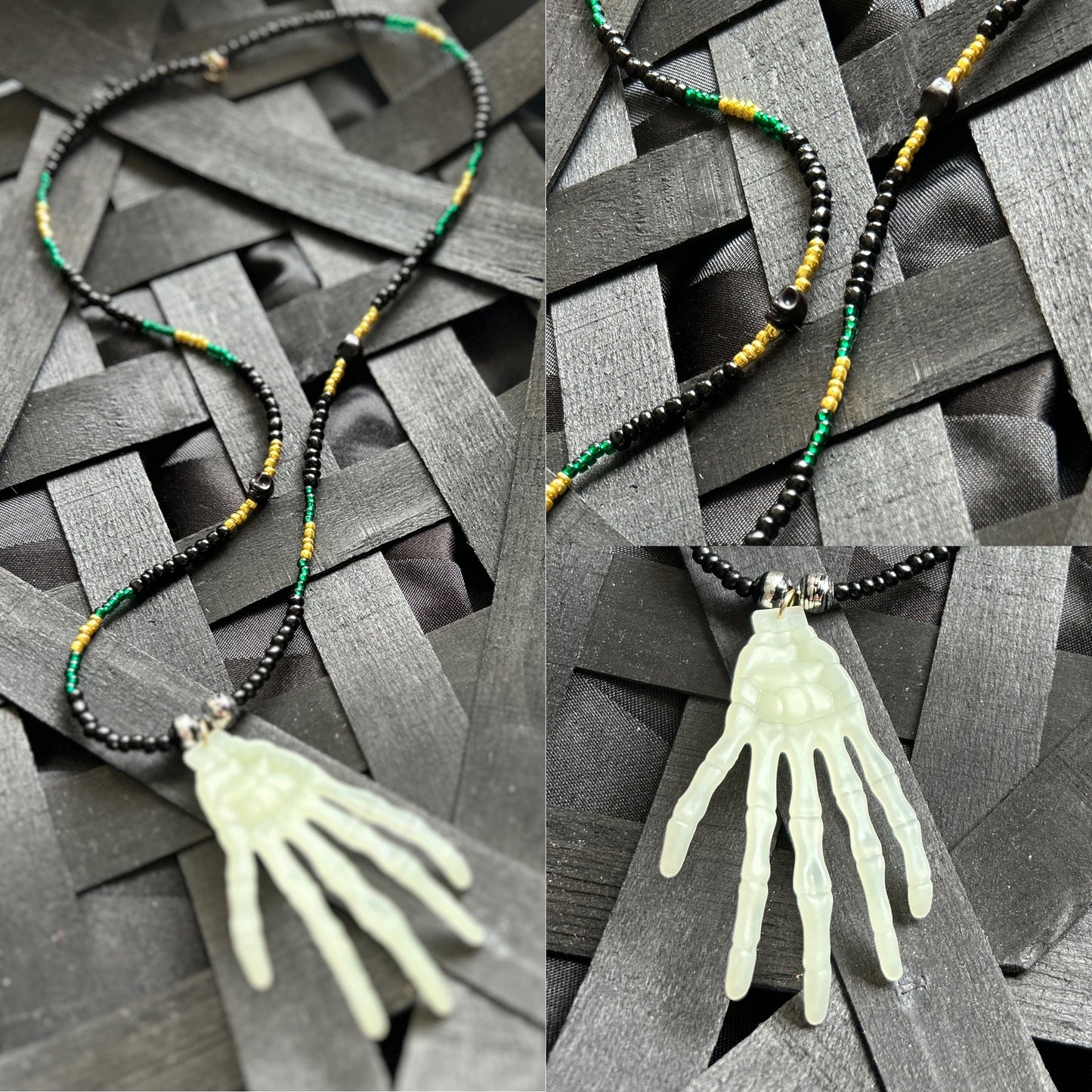 Skeleton Hand Necklaces -Glow in the dark